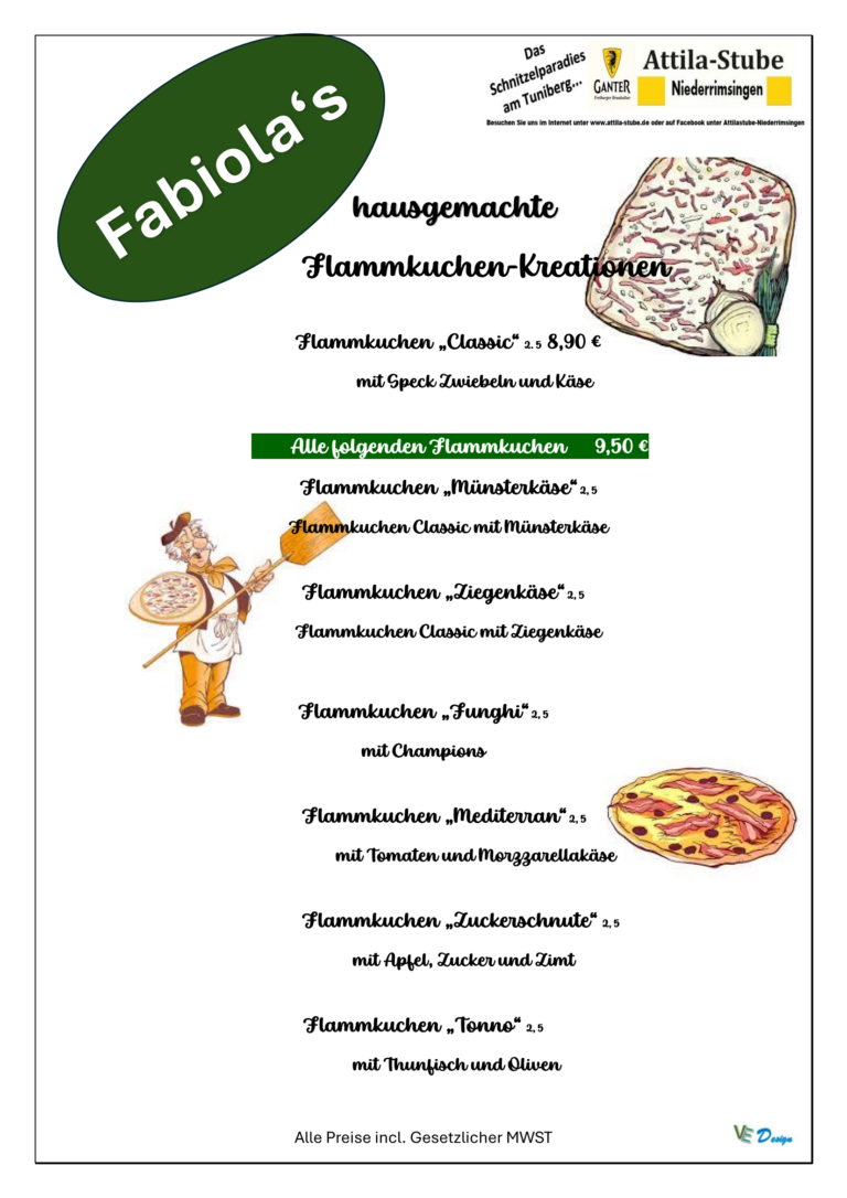 Fabiola's hausgemachte Flammkuchen-Kreationen