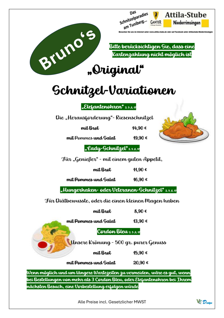Bruno's Original Schnitzel-Variationen